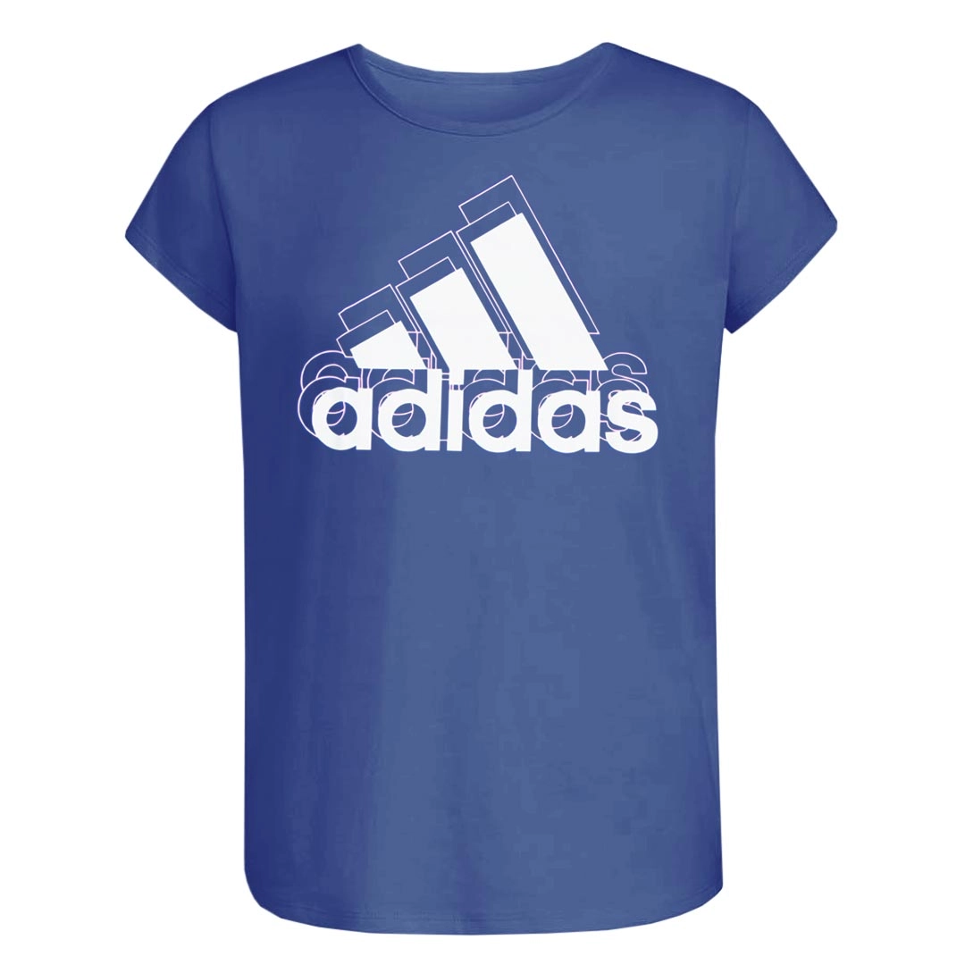 adidas - Girls' (Junior) Badge Of Sport T-Shirt (GC4377 BLU)
