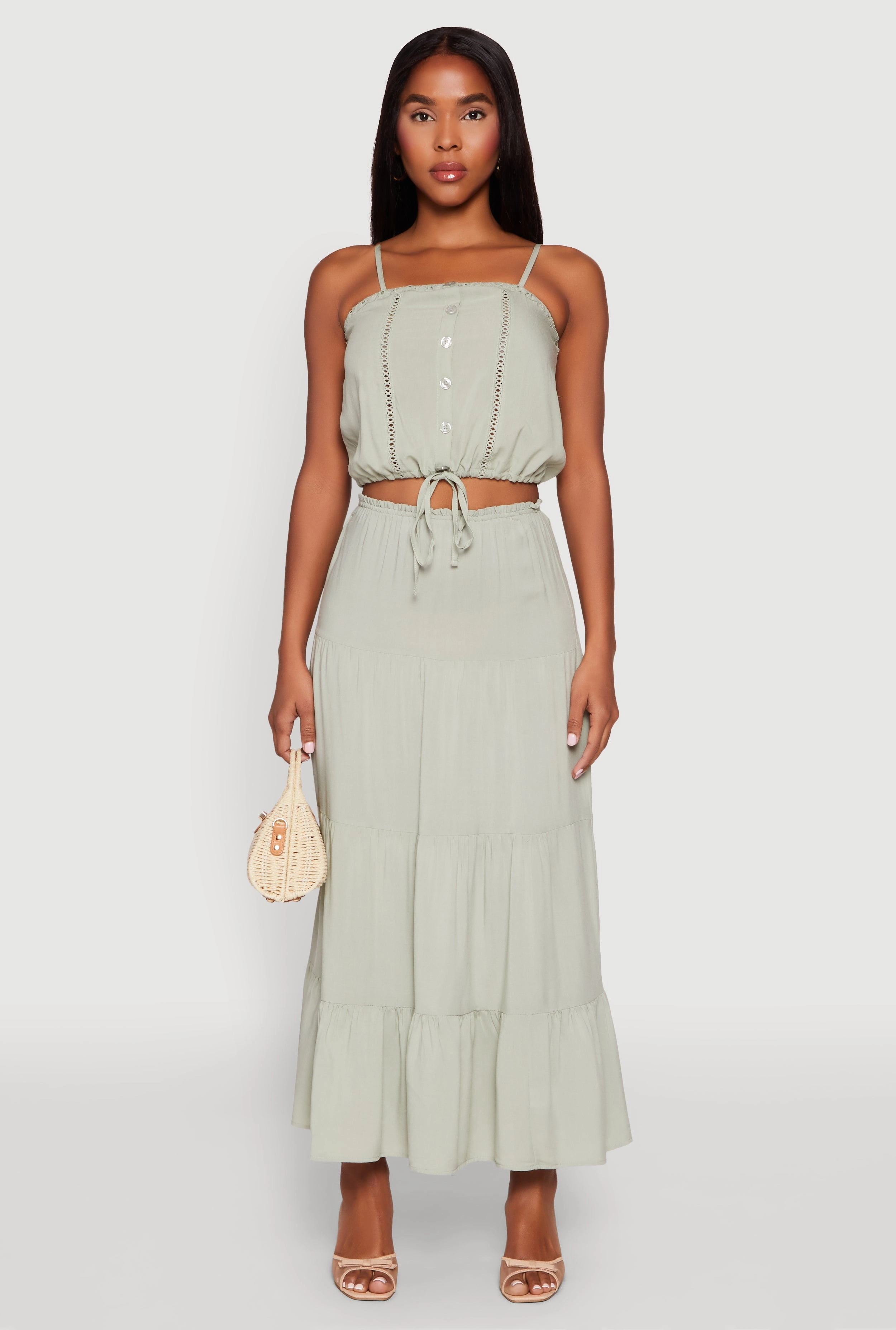 Almost Famous High Waist Tiered Skirt