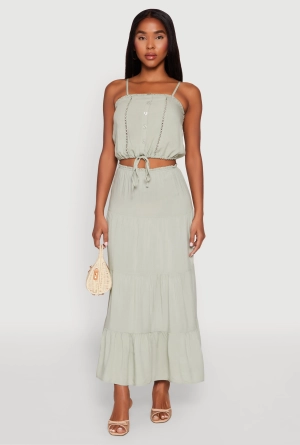 Almost Famous High Waist Tiered Skirt