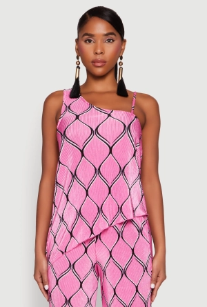 Almost Famous Plisse Asymmetrical Top