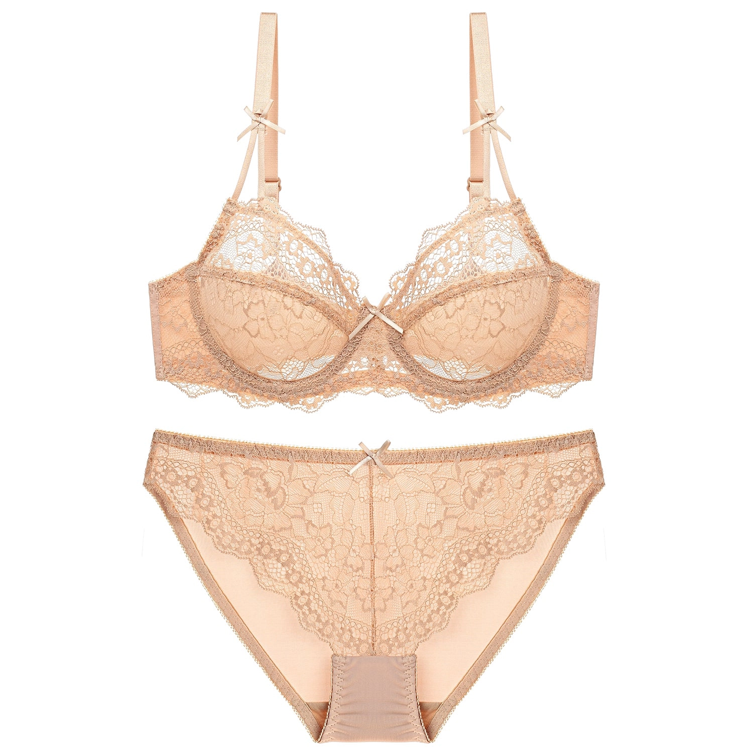 Apricot Mesh Lace Breathable Panty