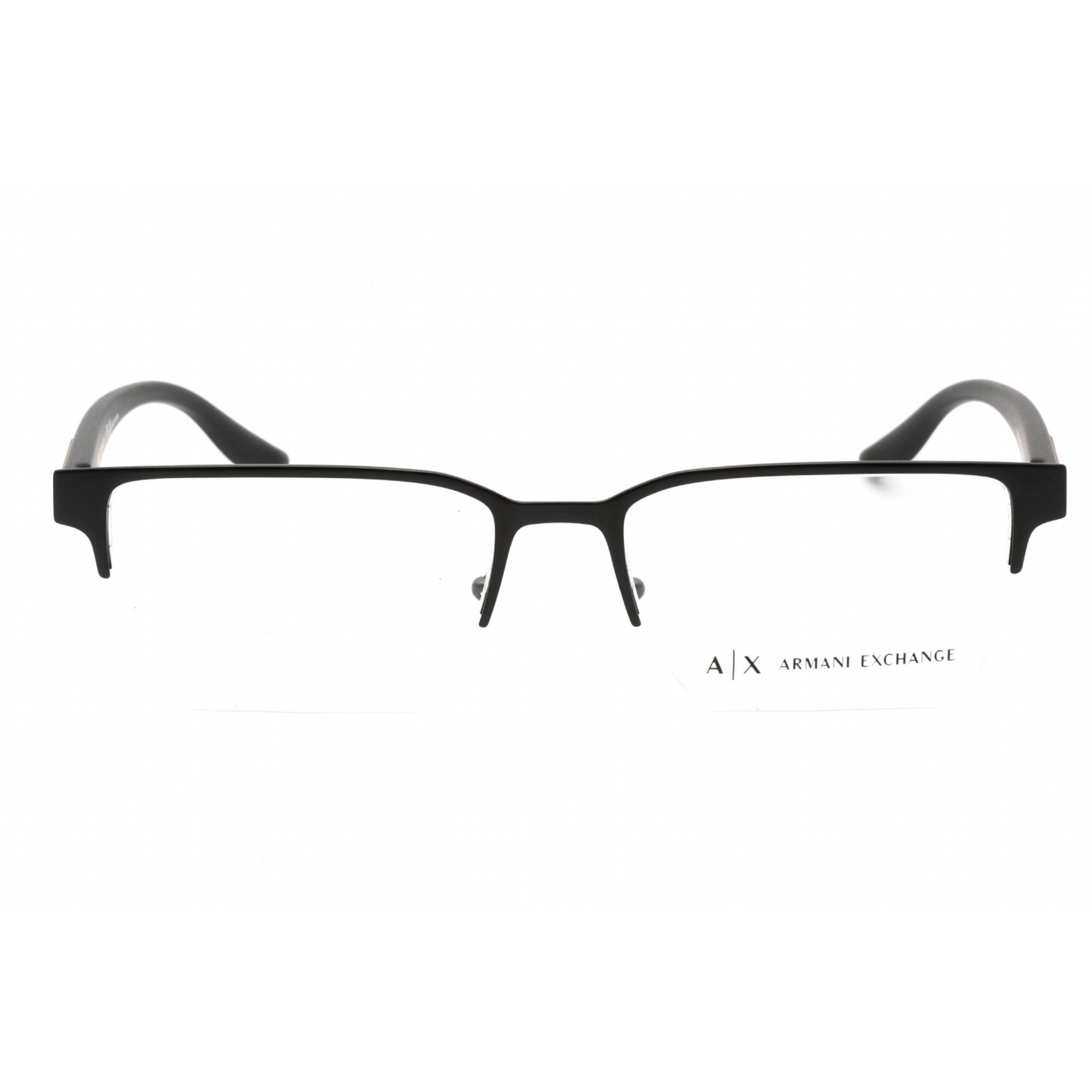 Armani Exchange Men's Eyeglasses - Half Rim Matte Black Metal Frame | 0AX1046 6000