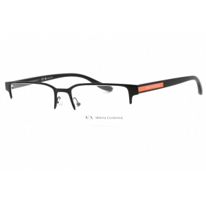 Armani Exchange Men's Eyeglasses - Half Rim Matte Black Metal Frame | 0AX1046 6000
