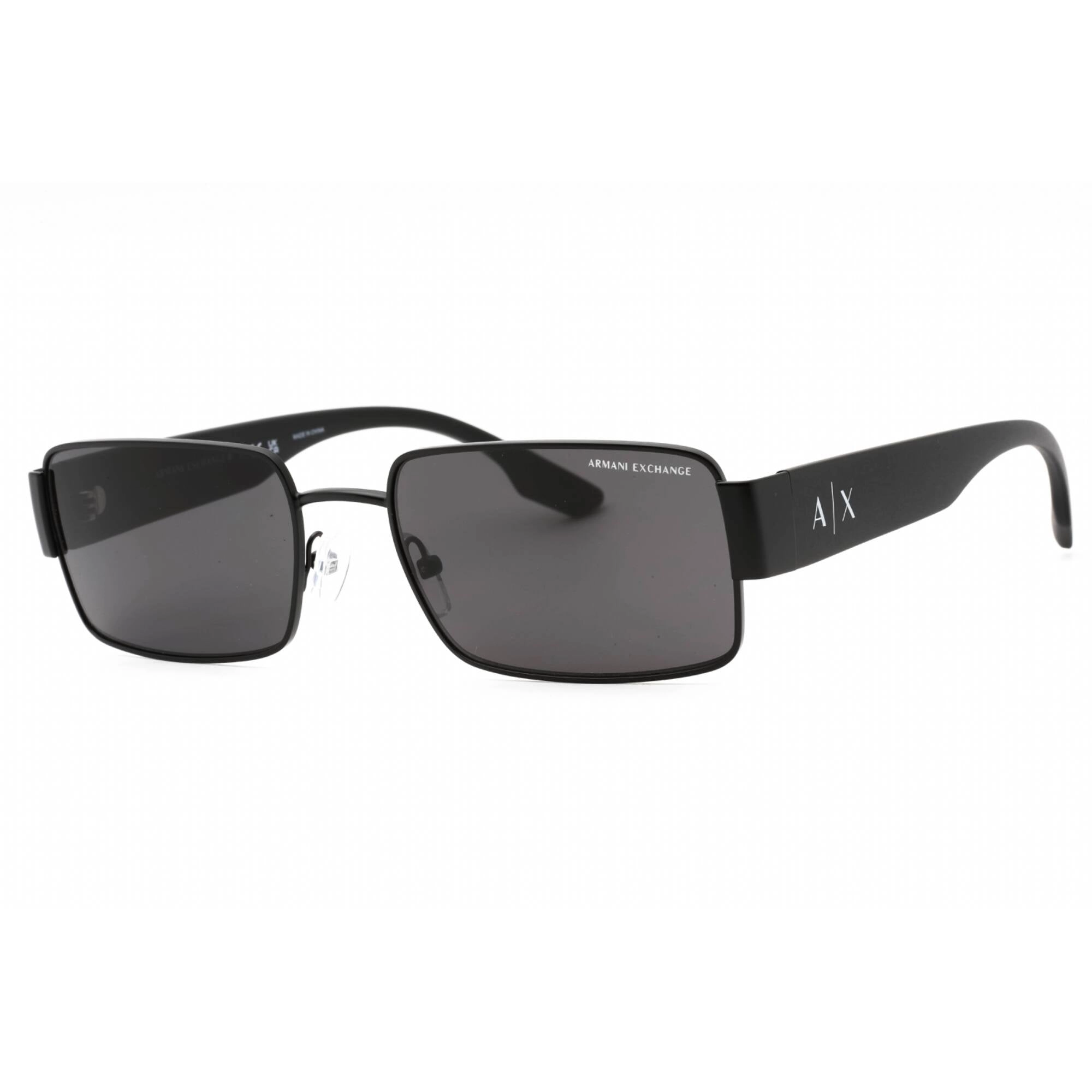 Armani Exchange Men's Sunglasses - Black Metal Aviator Frame | 0AX2052S 600087
