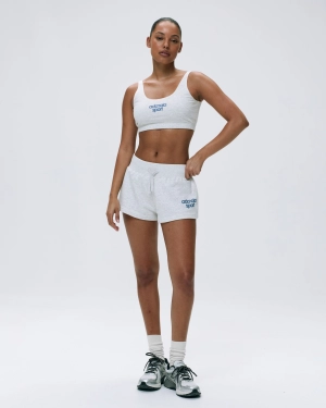 AS Bold Mini Sweat Shorts - Light Grey Melange/Vintage Blue