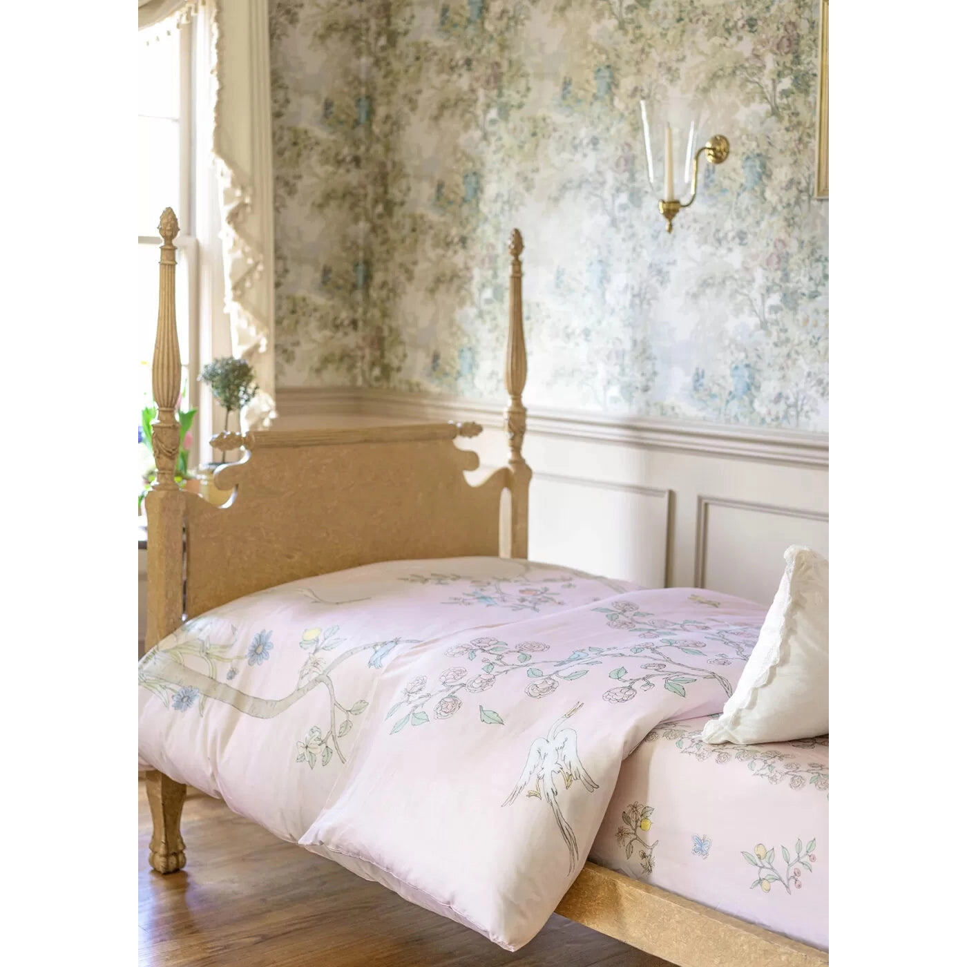 Atelier Choux Single Bed Duvet Cover - In Bloom Pink