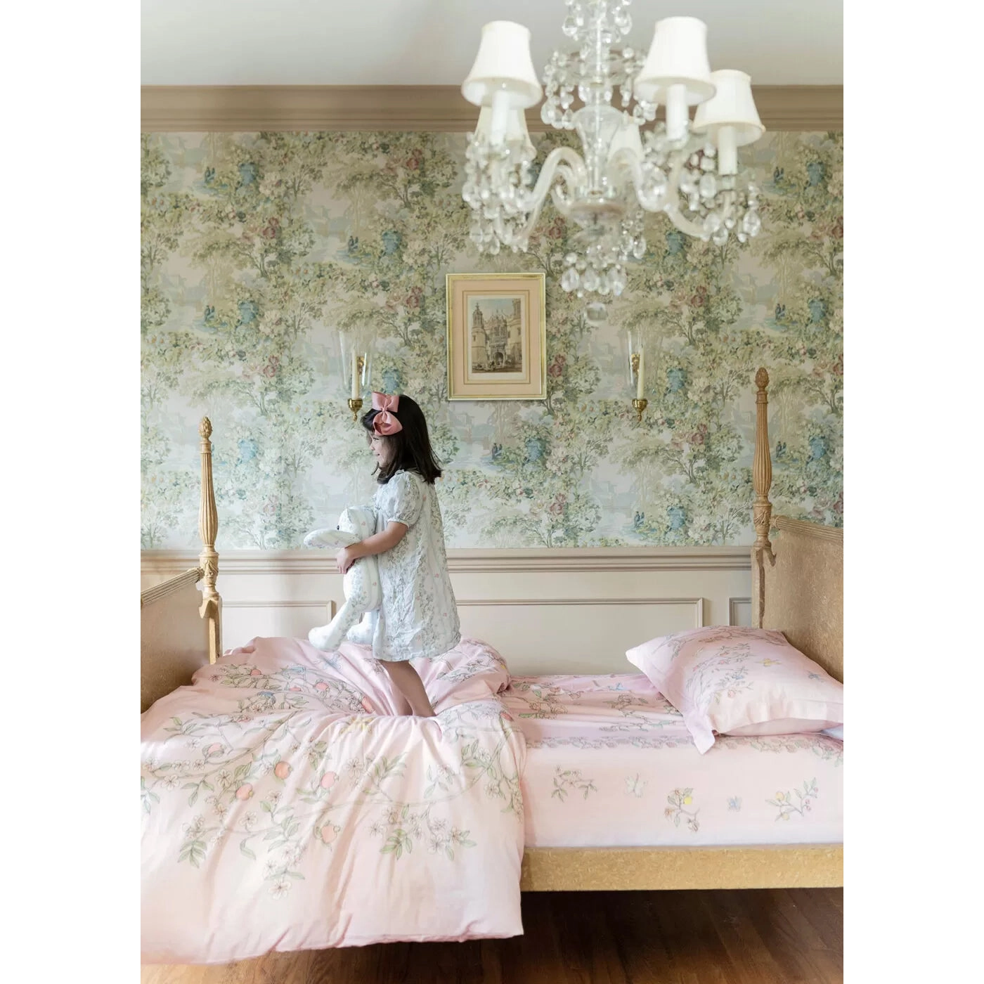 Atelier Choux Single Bed Duvet Cover - In Bloom Pink
