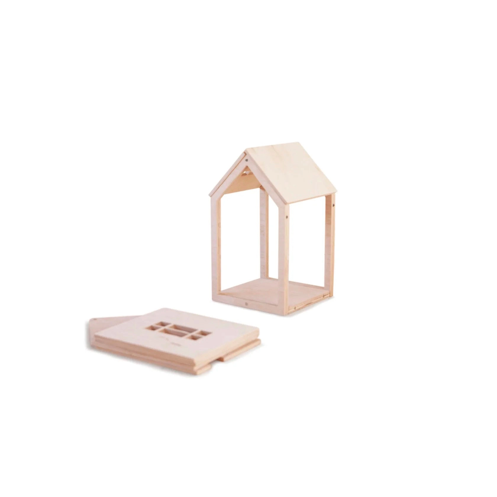 babai Wooden Dollhouse On The Magnets L Natural