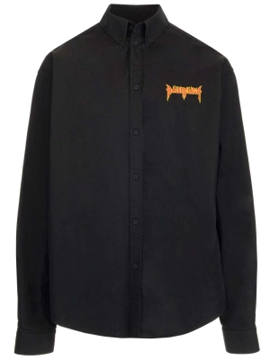 Balenciaga Logo Printed Long-Sleeved Shirt