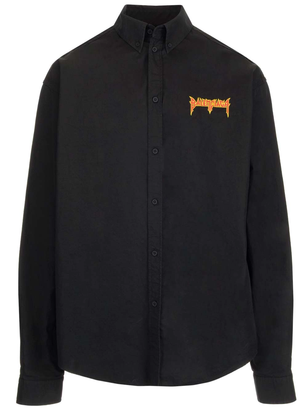 Balenciaga Logo Printed Long-Sleeved Shirt