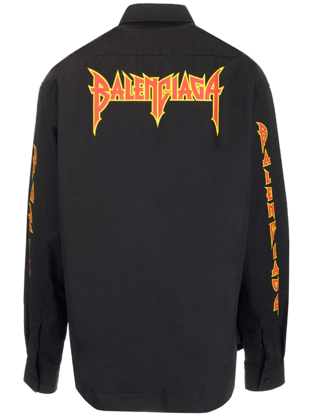 Balenciaga Logo Printed Long-Sleeved Shirt