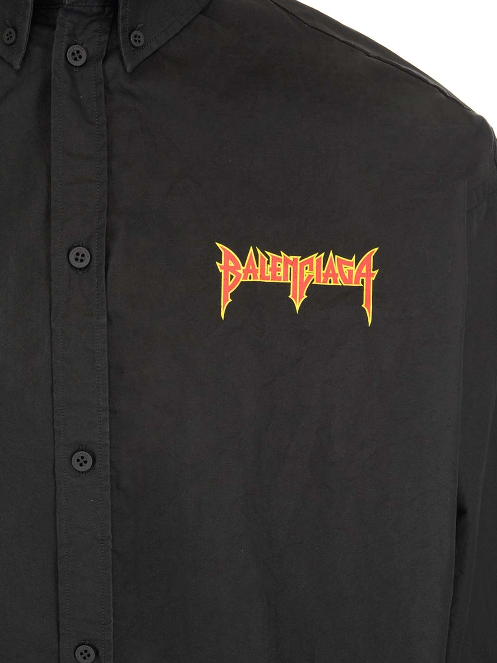Balenciaga Logo Printed Long-Sleeved Shirt