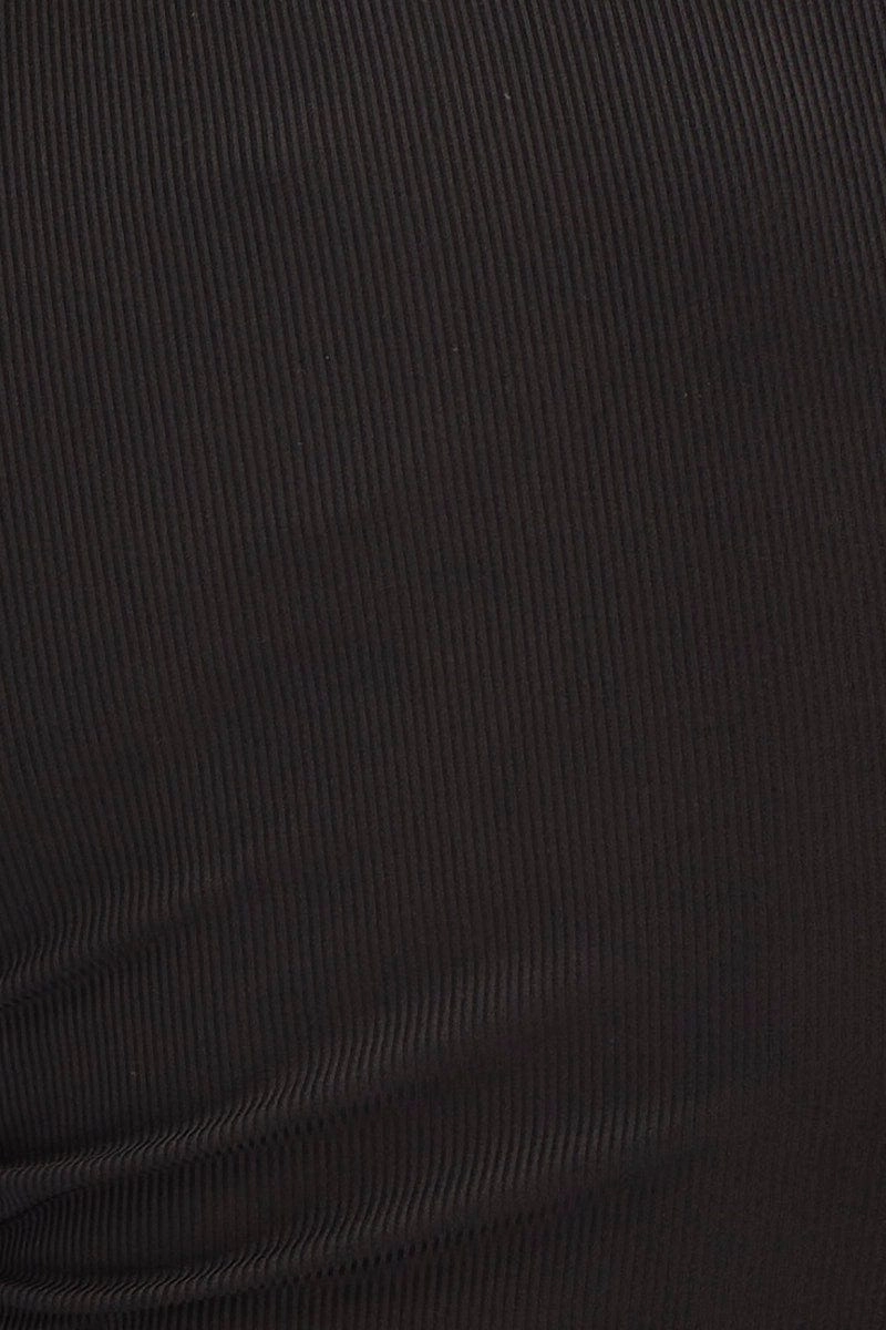 Black Tank Top Sleeveless High Neck