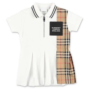 Burberry Kids Vintage Check Zipped Polo Shirt Dress