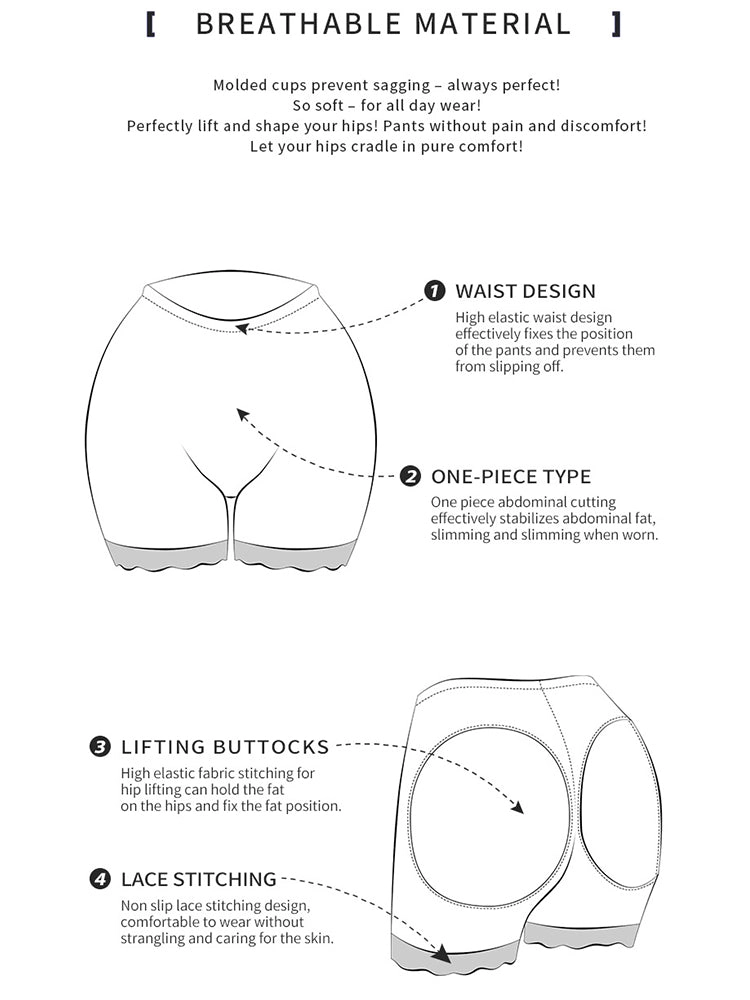 Buttocks Hollow Tummy Control Butt Lifting Boyshorts