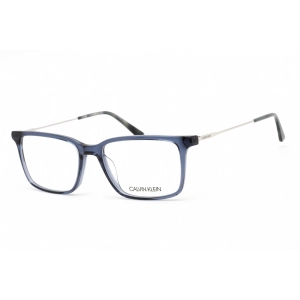 Calvin Klein Men's Eyeglasses - Crystal Navy Acetate Rectangular Frame | CK18707 410