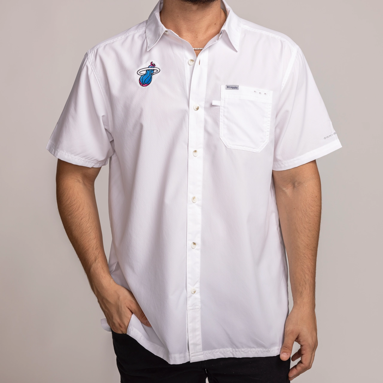 Columbia Miami HEAT Original Vice Logo Slack Tide Shirt