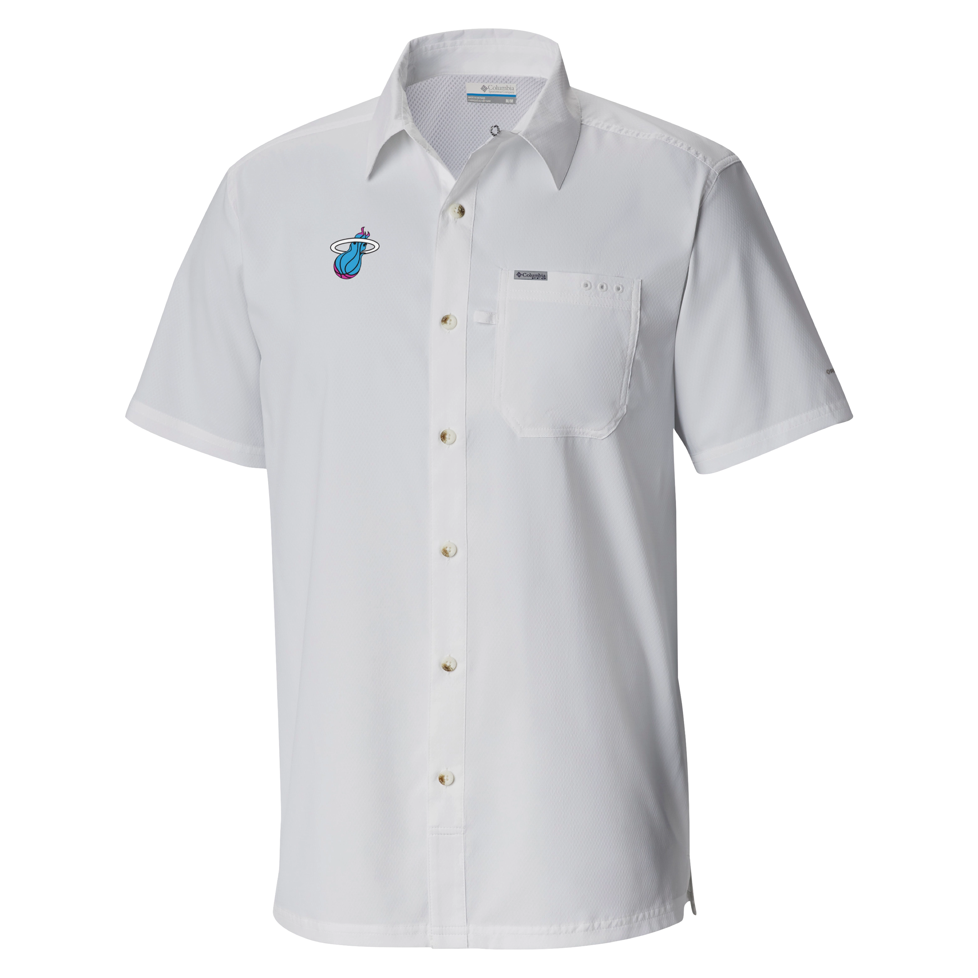 Columbia Miami HEAT Original Vice Logo Slack Tide Shirt
