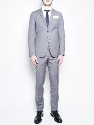 Dress in Fresh Gray Wool
