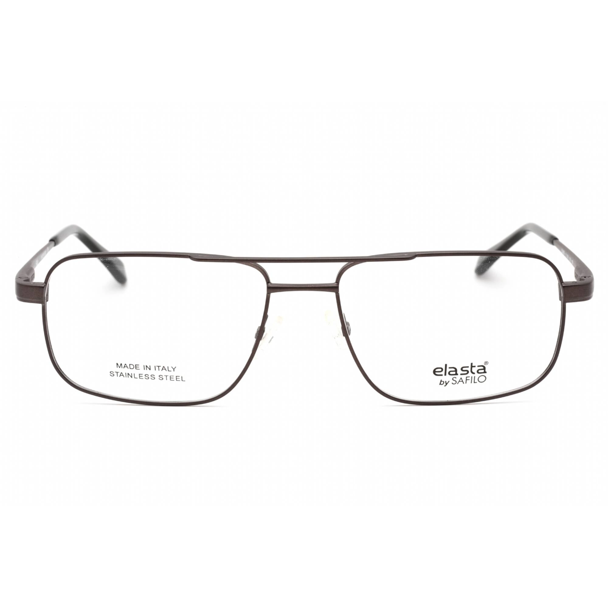 Elasta Men's Eyeglasses - Ruthenium Pilot Metal Frame Clear Demo Lens | E 7236 06LB 00