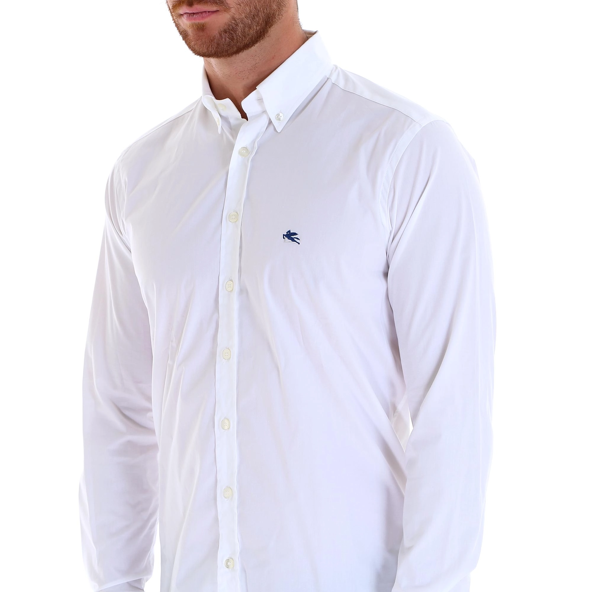 Etro Logo Embroidered Long-Sleeved Shirt
