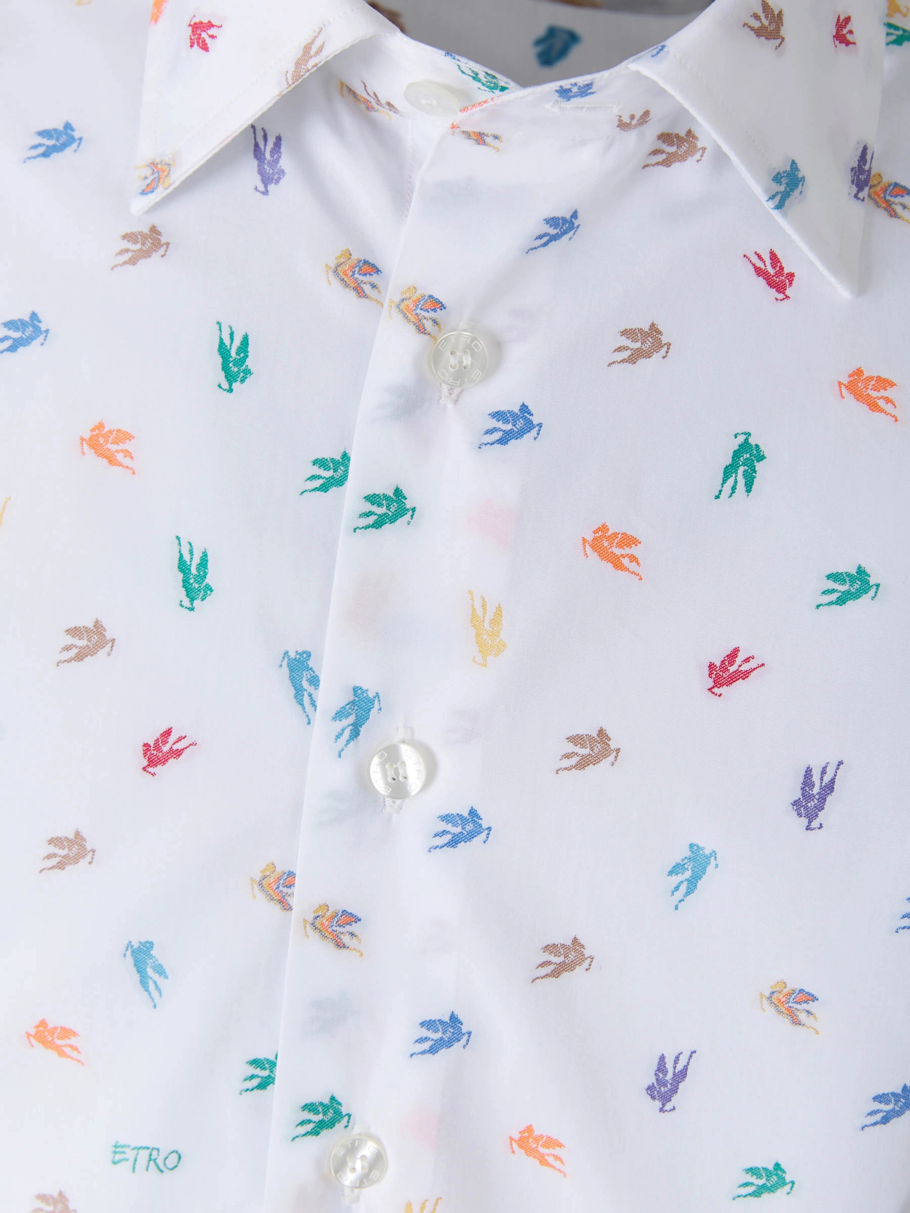 Etro Pegaso Print Long-Sleeved Shirt