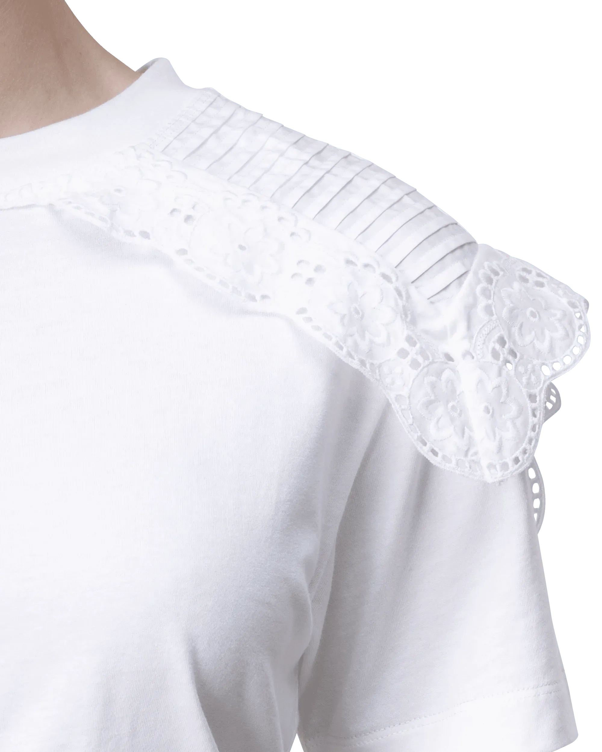 Eyelet Embroidered T-Shirt