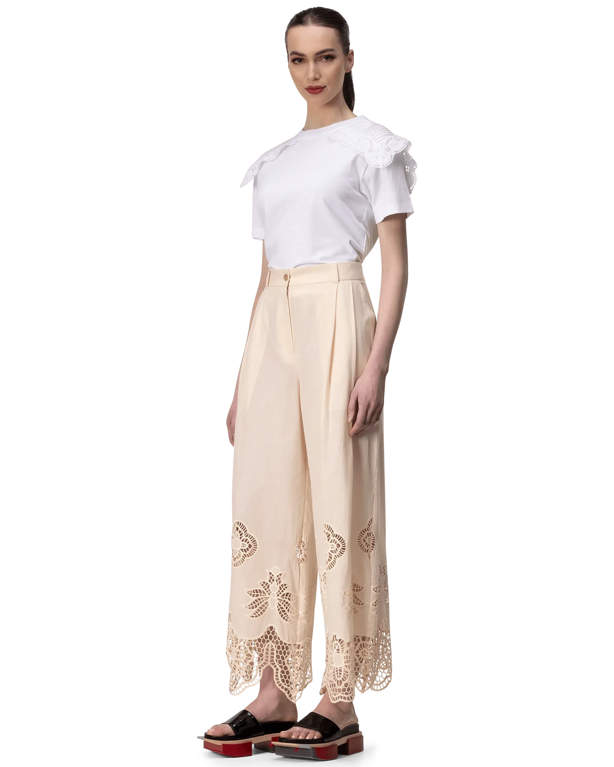 Eyelet Embroidered T-Shirt