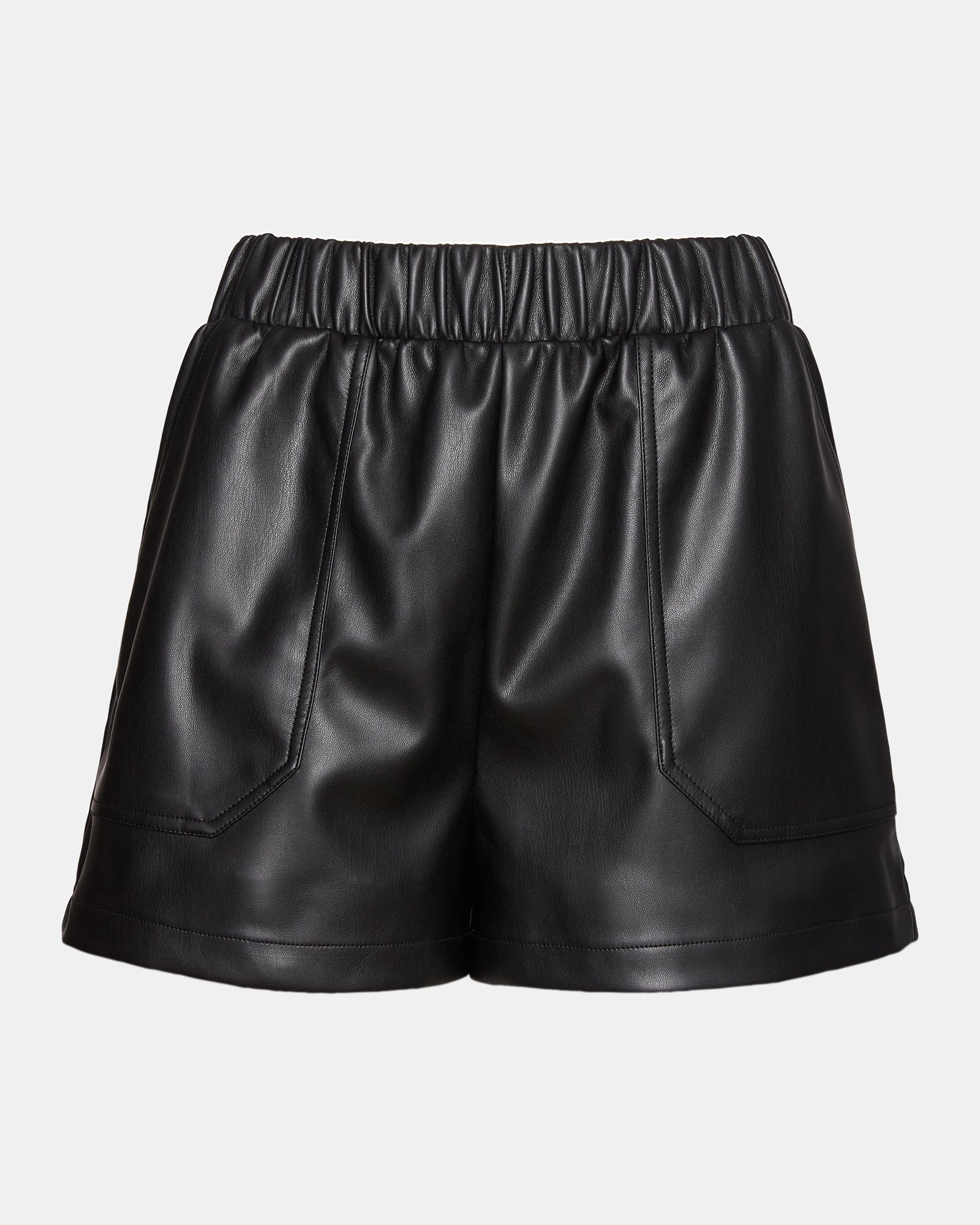 FAUX THE RECORD SHORT BLACK