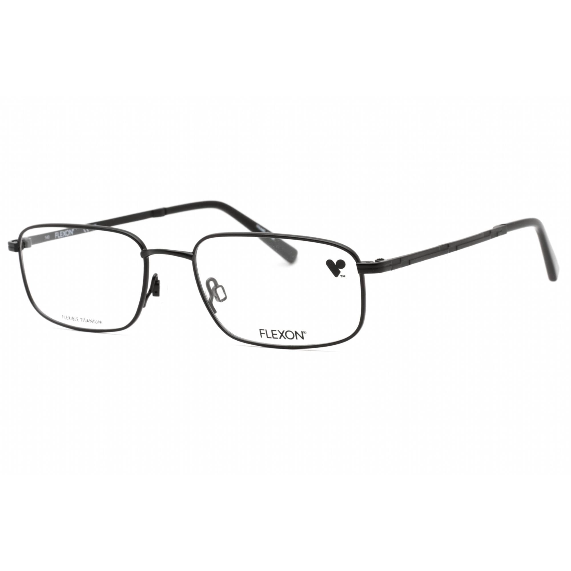 Flexon Men's Eyeglasses - Black Metal Rectangular Shape Frame | FLEXON ORWELL 600 001
