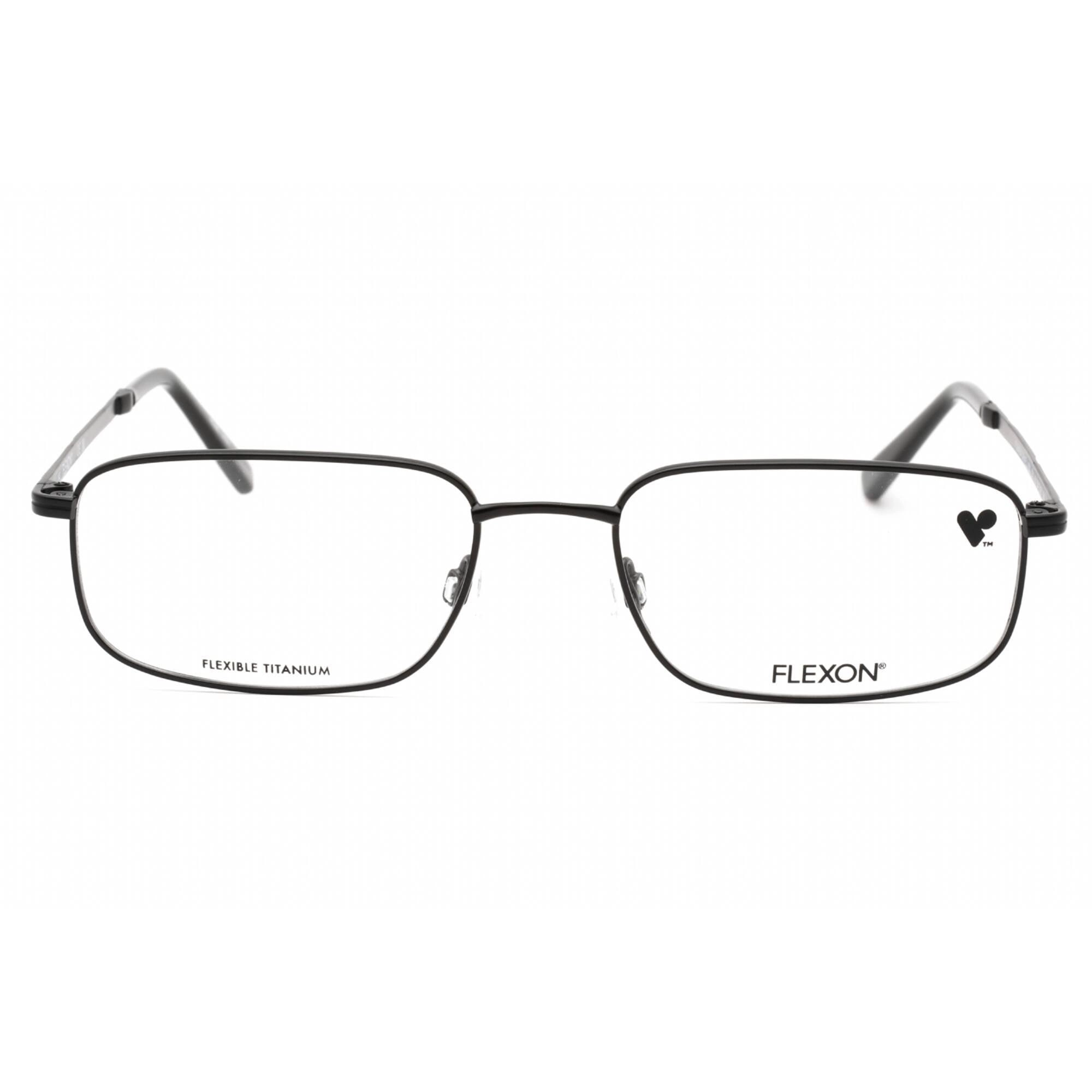 Flexon Men's Eyeglasses - Black Metal Rectangular Shape Frame | FLEXON ORWELL 600 001