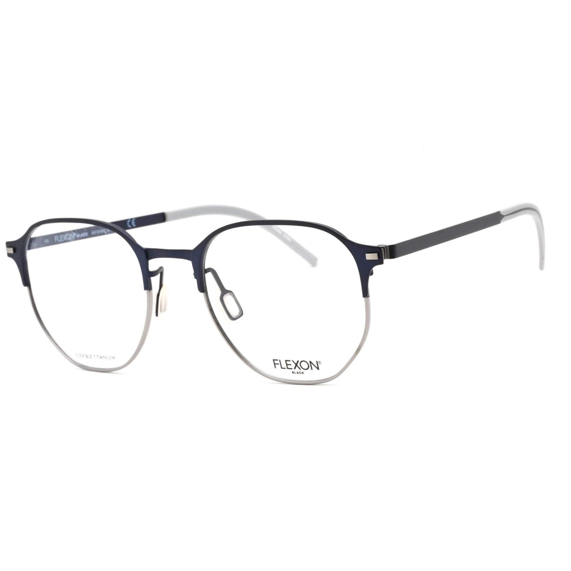 Flexon Men's Eyeglasses - Navy Full Rim Irregular Frame Clear Lens | FLEXON B2032 412