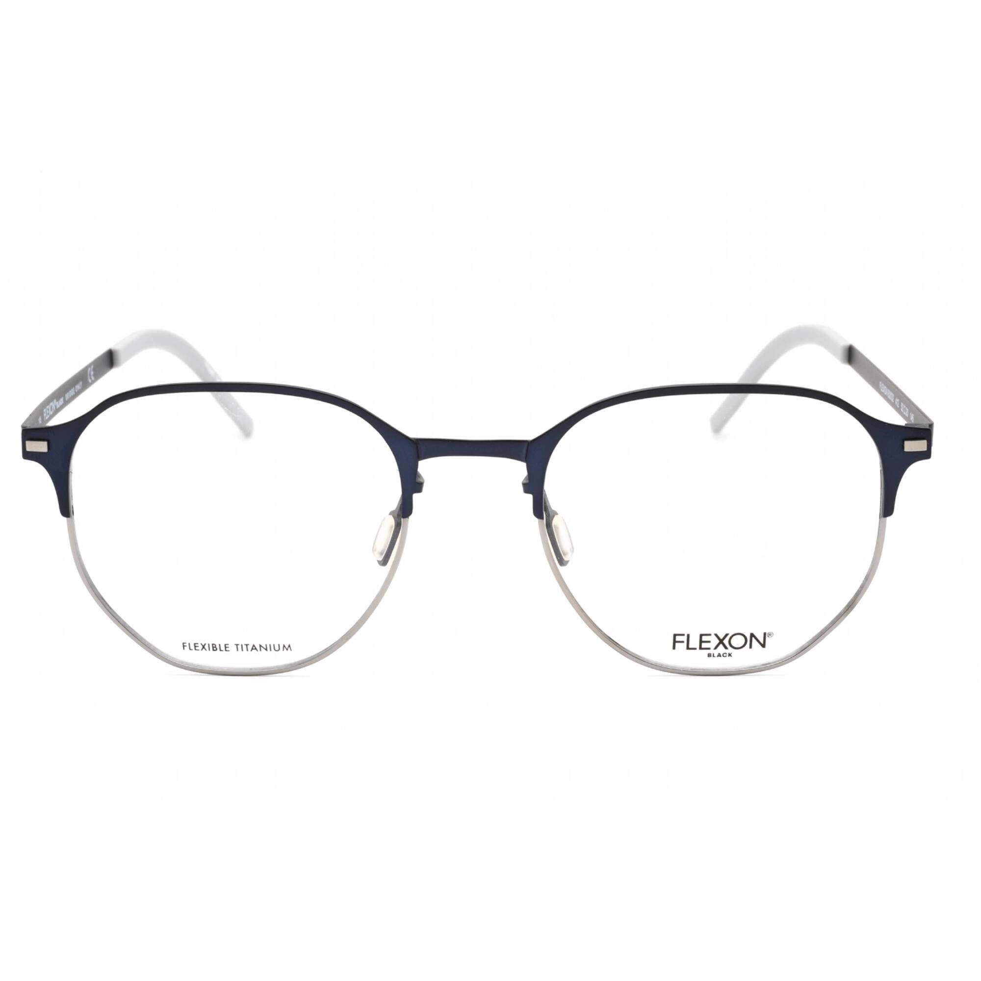 Flexon Men's Eyeglasses - Navy Full Rim Irregular Frame Clear Lens | FLEXON B2032 412
