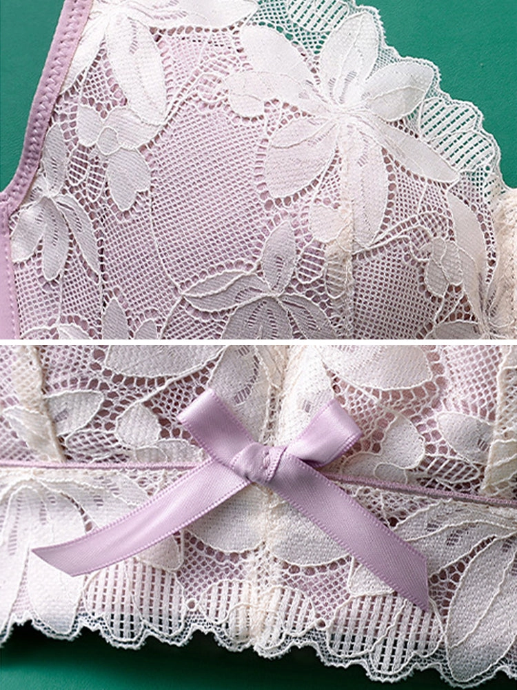 Floral Lace Wire-Free Minimizer Bra