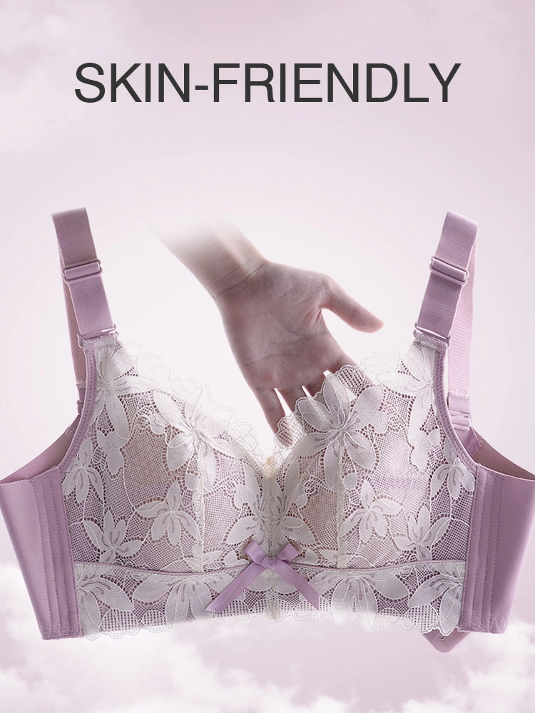 Floral Lace Wire-Free Minimizer Bra