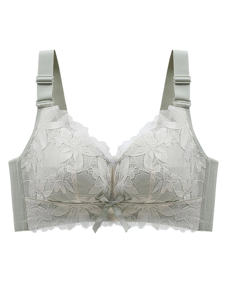 Floral Lace Wire-Free Minimizer Bra