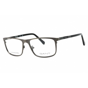 Gant Men's Eyeglasses - Shiny Gunmetal Metal Rectangular Full Rim Frame | GA3280 008