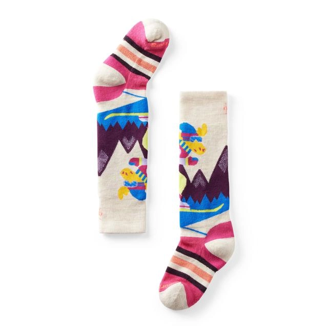 Kids' Wintersport Full Cushion Mountain Moose Pattern OTC