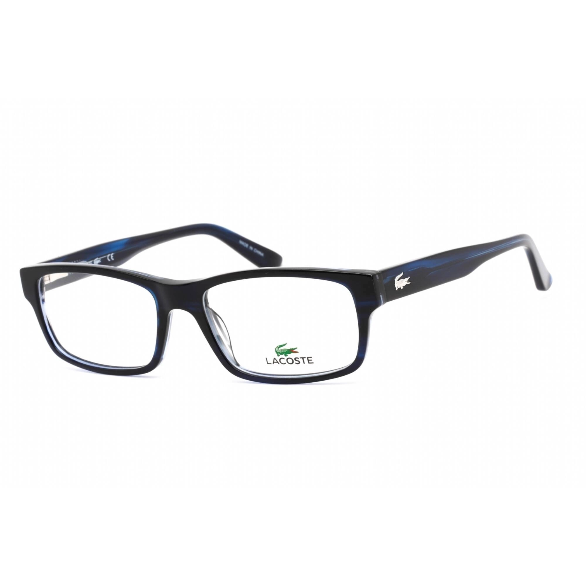 Lacoste Men's Eyeglasses - Blue Striped Plastic Rectangular Shape Frame | L2705 424