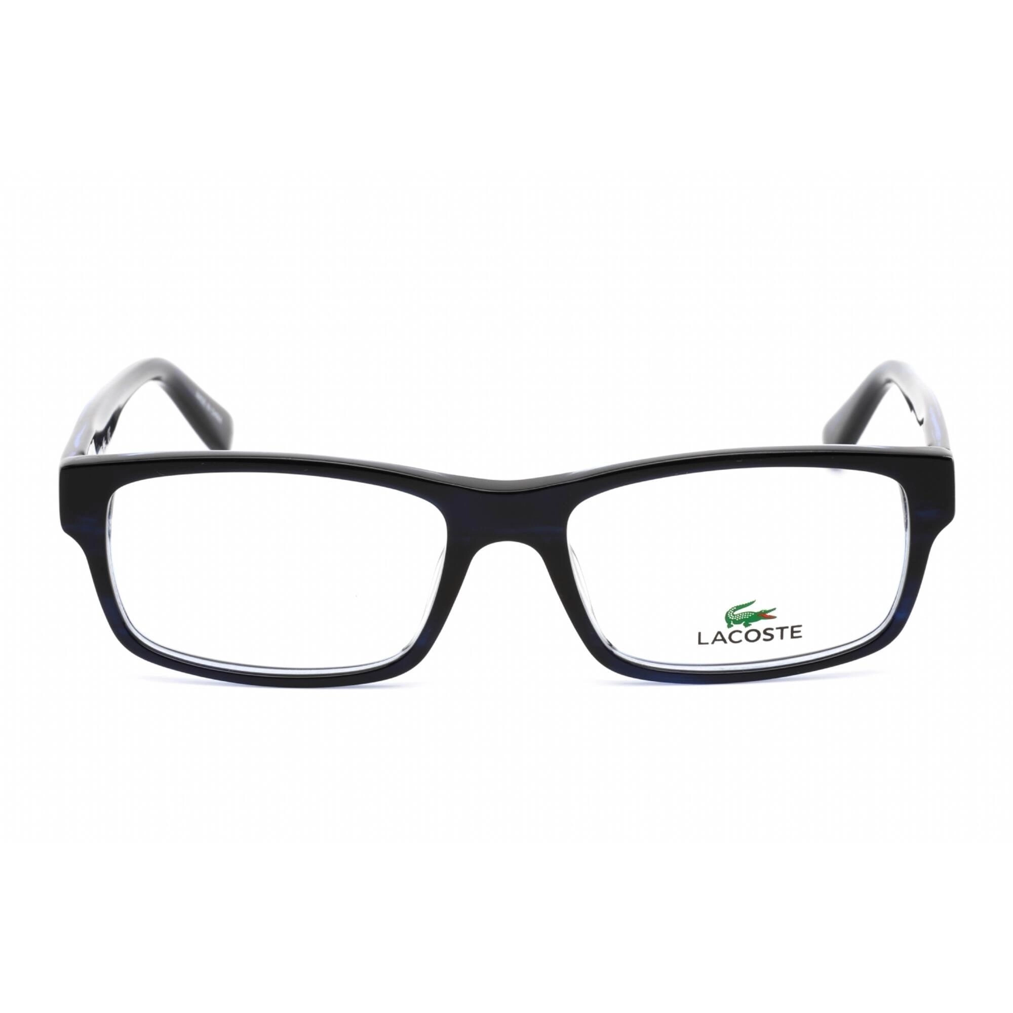 Lacoste Men's Eyeglasses - Blue Striped Plastic Rectangular Shape Frame | L2705 424