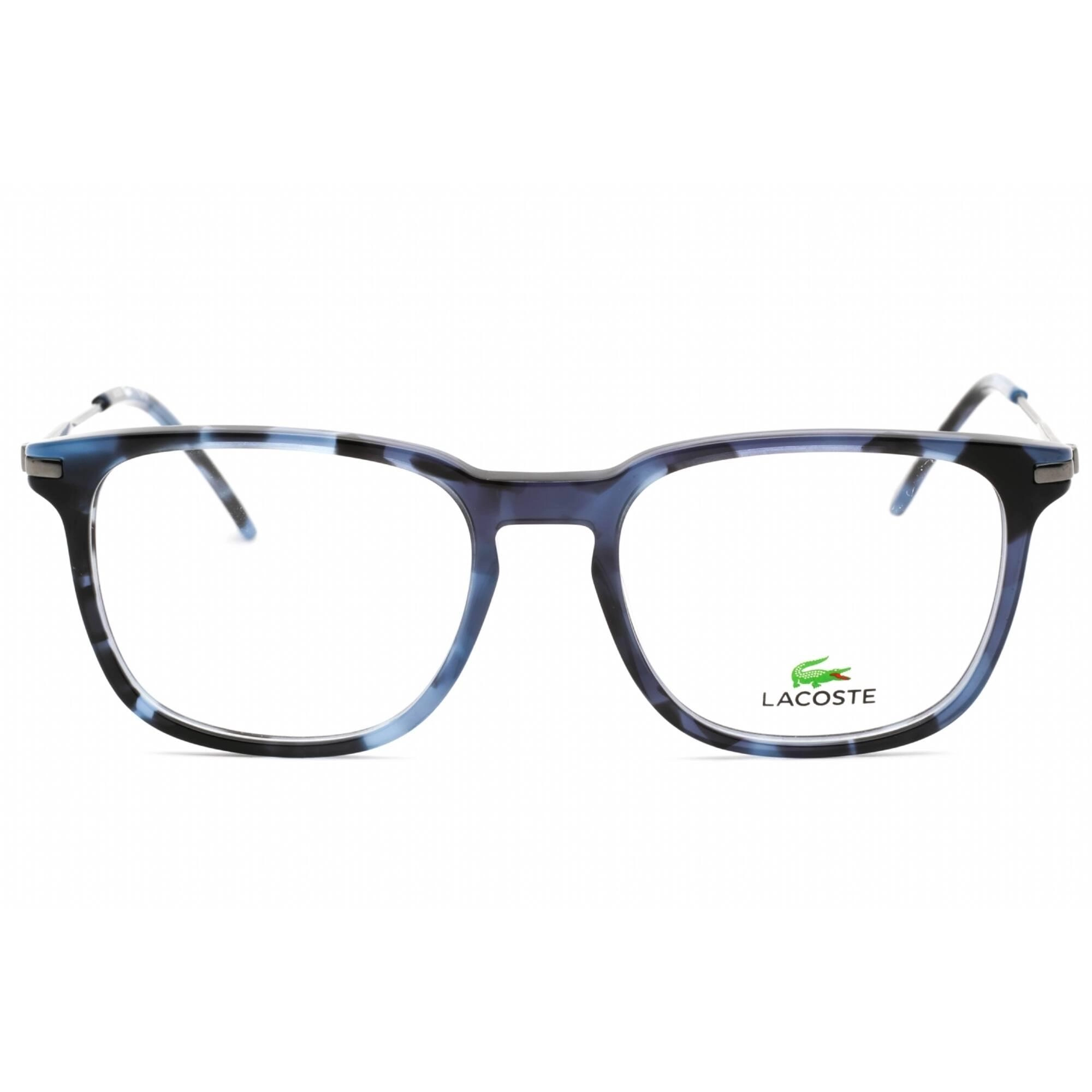 Lacoste Men's Eyeglasses - Clear Demo Lens Havana Blue Rectangular Frame | L2603ND 215