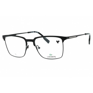 Lacoste Men's Eyeglasses - Matte Black Metal Square Shape Full Rim Frame | L2295 002