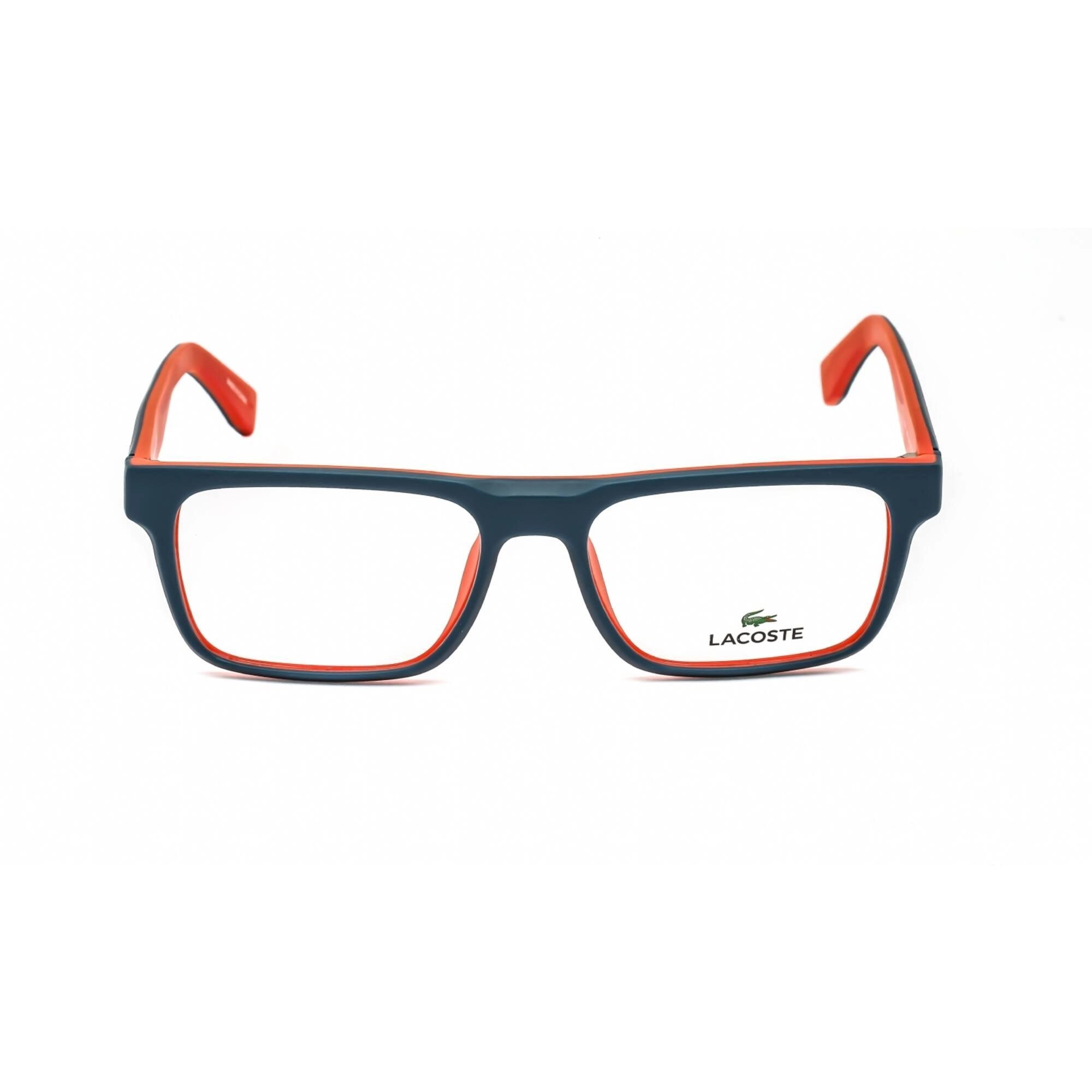 Lacoste Men's Eyeglasses - Matte Blue Aviation Plastic Rectangular Frame | L2797 466