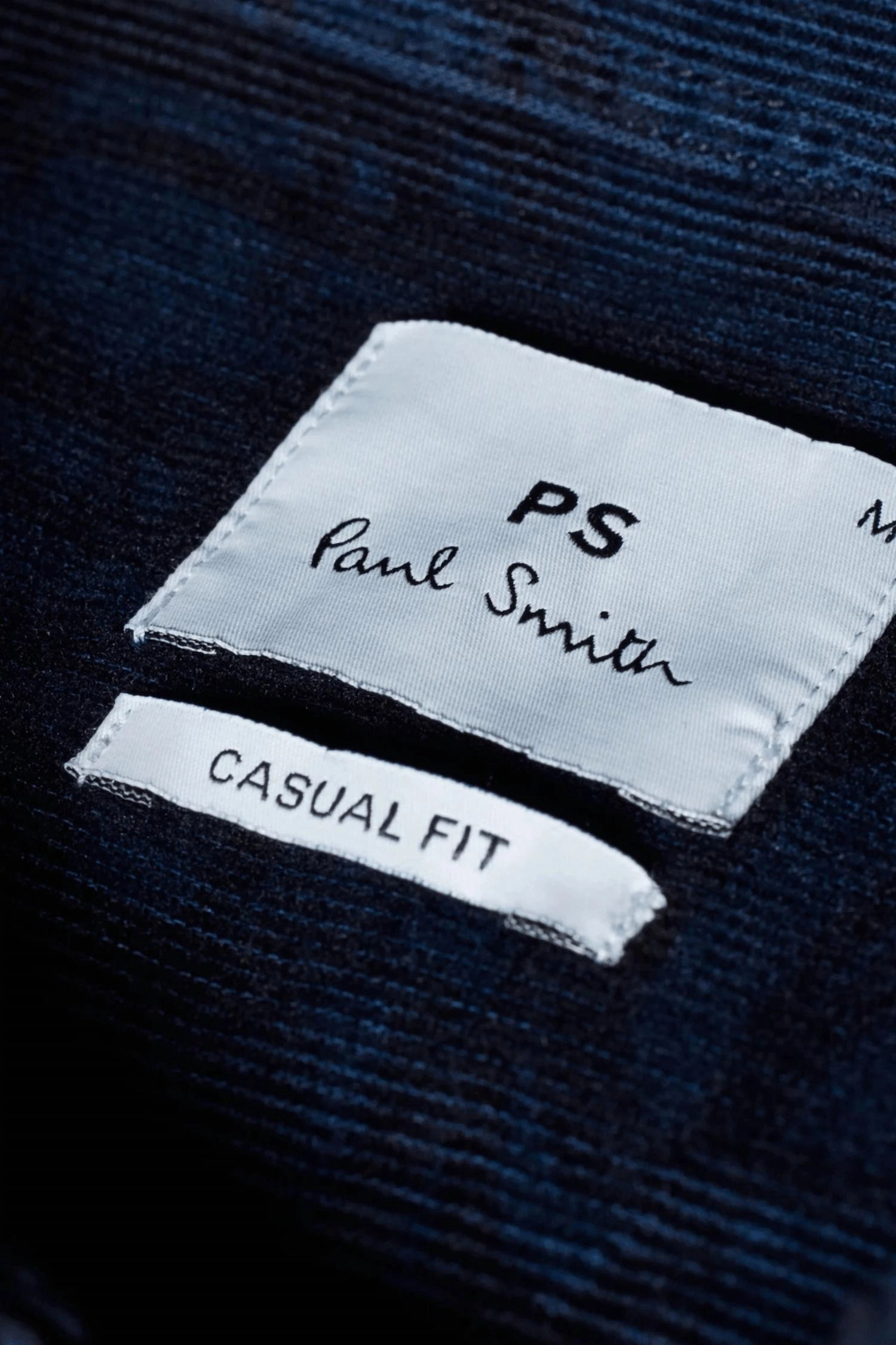 'le Soir' Print Corduroy Shirt In Dark Navy