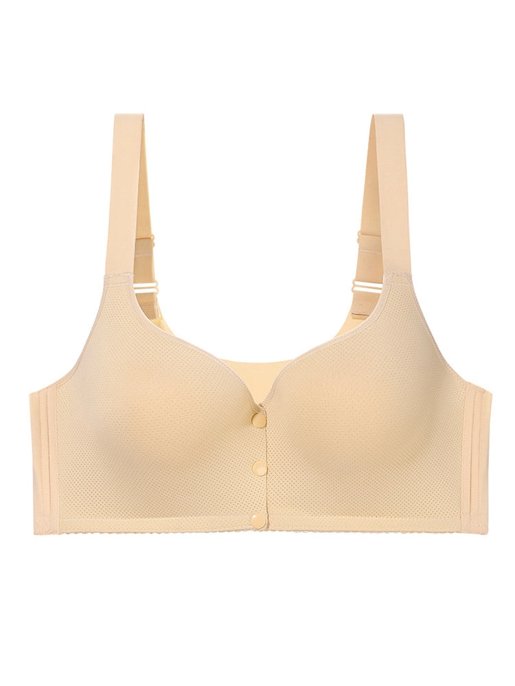 Leopard Print Wireless Front Closure Vest-Style Bra