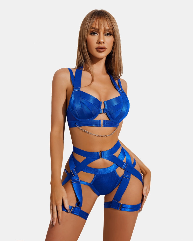 Lingerie Garter Set with Chain