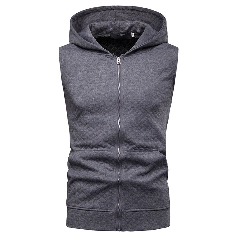 Men Hooded Diamond Gera Chain Short Sleeve Hip Hop Sports T-shirt