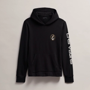 Men's Grateful Dead Skull Hoodie - Black/Cadmium