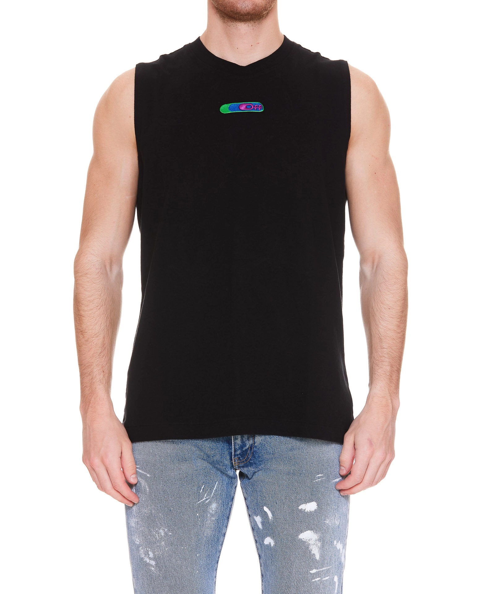 Off-White Logo Embroidered Sleeveless Vest