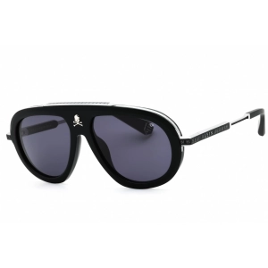 Philipp Plein Men's Sunglasses - Sandblast/Matte Black/Silver Frame | SPP151W 0703